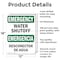 Signmission Water Shutoff Bilingual, 12 in W x Rectangle, Aluminum OS-2PACK-EM-A-1218-L-10362 - alternate 7